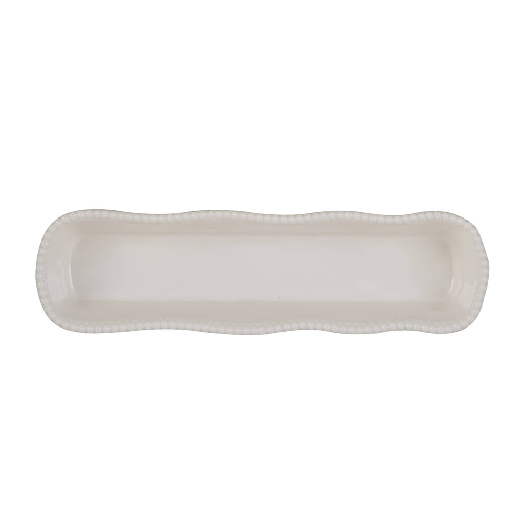 Perlette Cream Melamine Cracker Tray