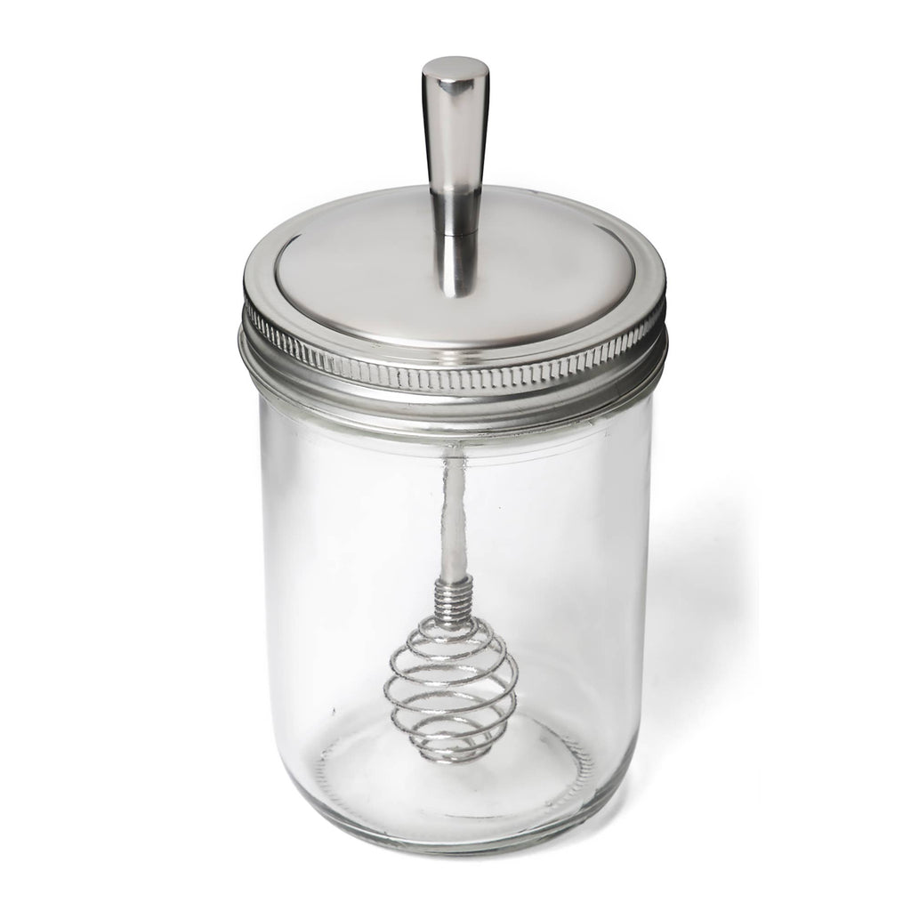 Honey Dipper Lid for Wide Mouth Mason Jar (stainless)