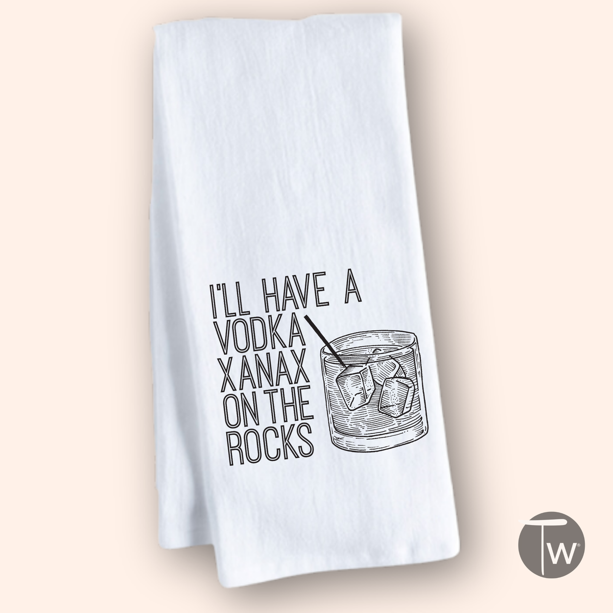 Vodka Xanax Premium Cotton Tea Towel