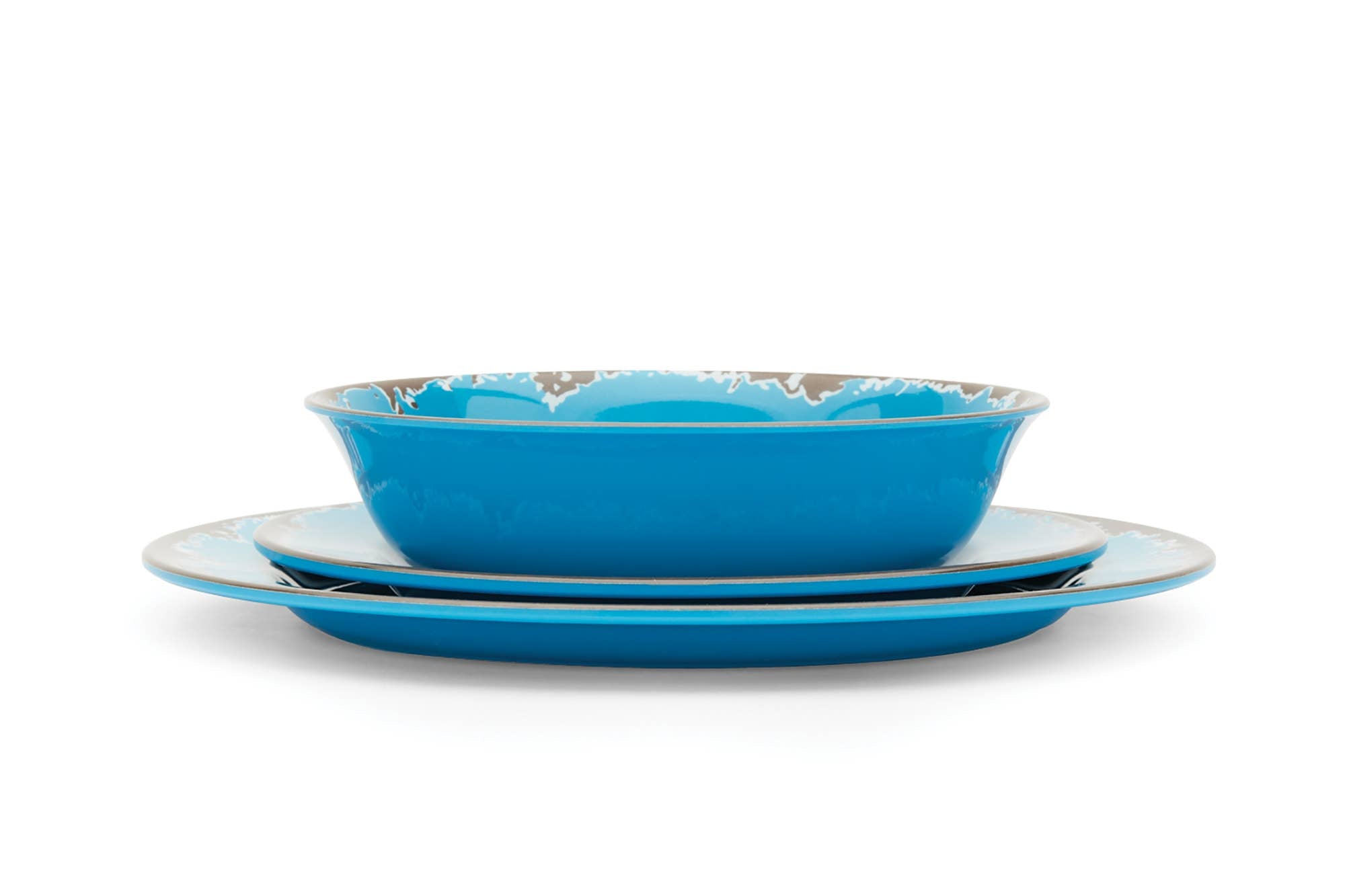 Melamine Dinnerware, Set of 12, Multicolor