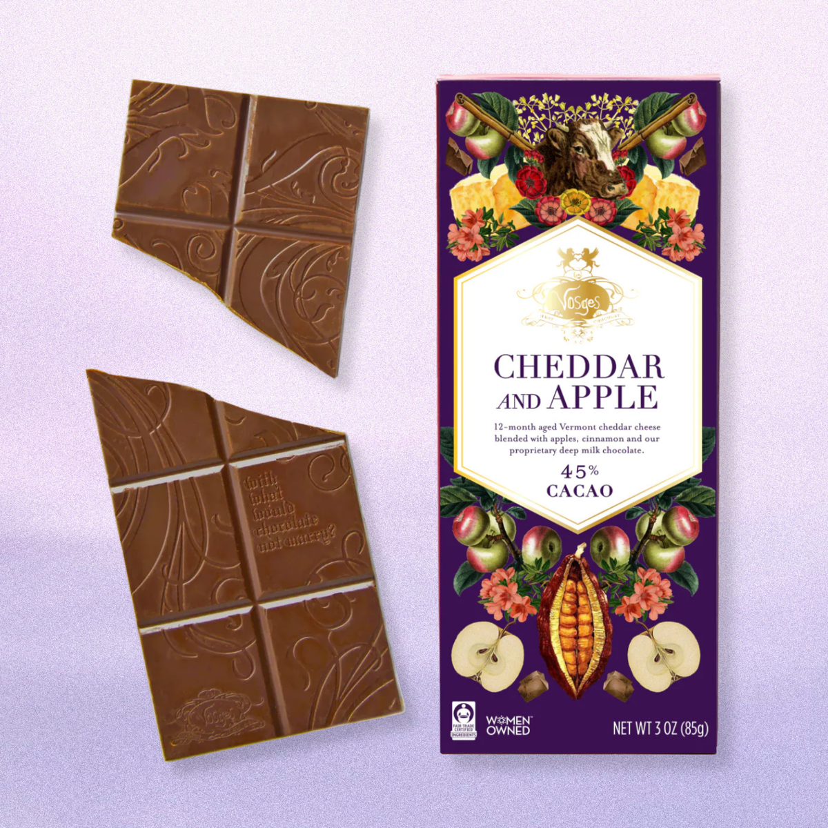 Milk Chocolate Aged Cheddar, Apple & Cinnamon