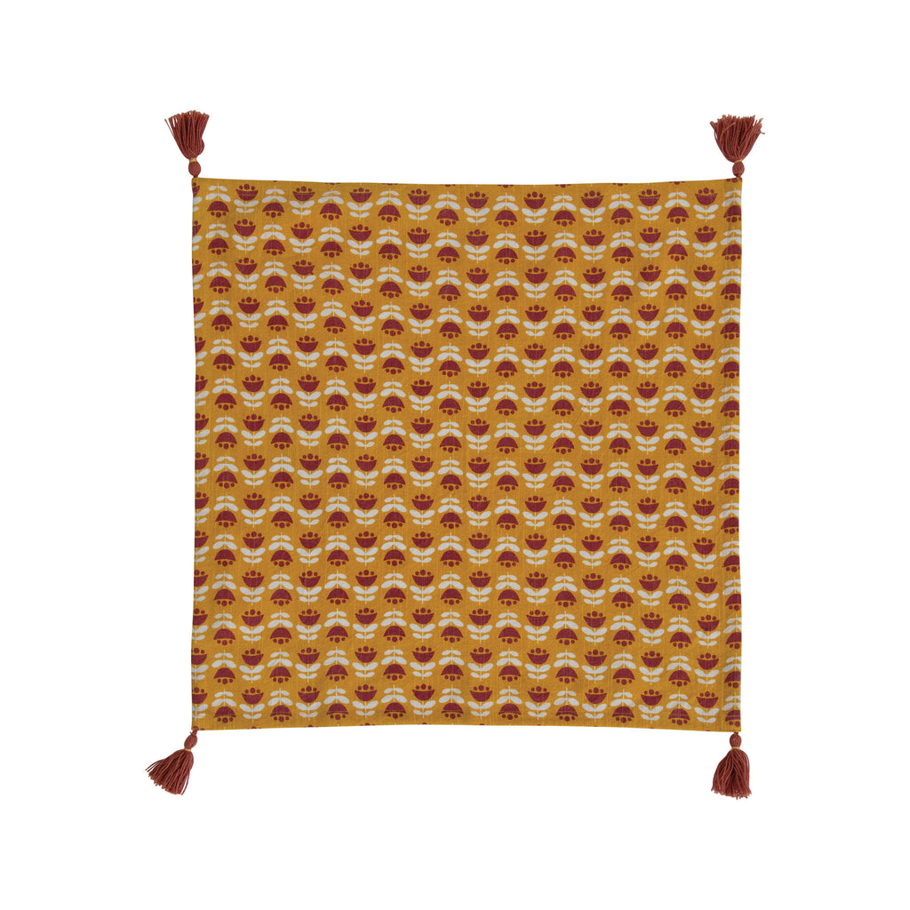 Cotton Napkins with Tassels, Set of 4