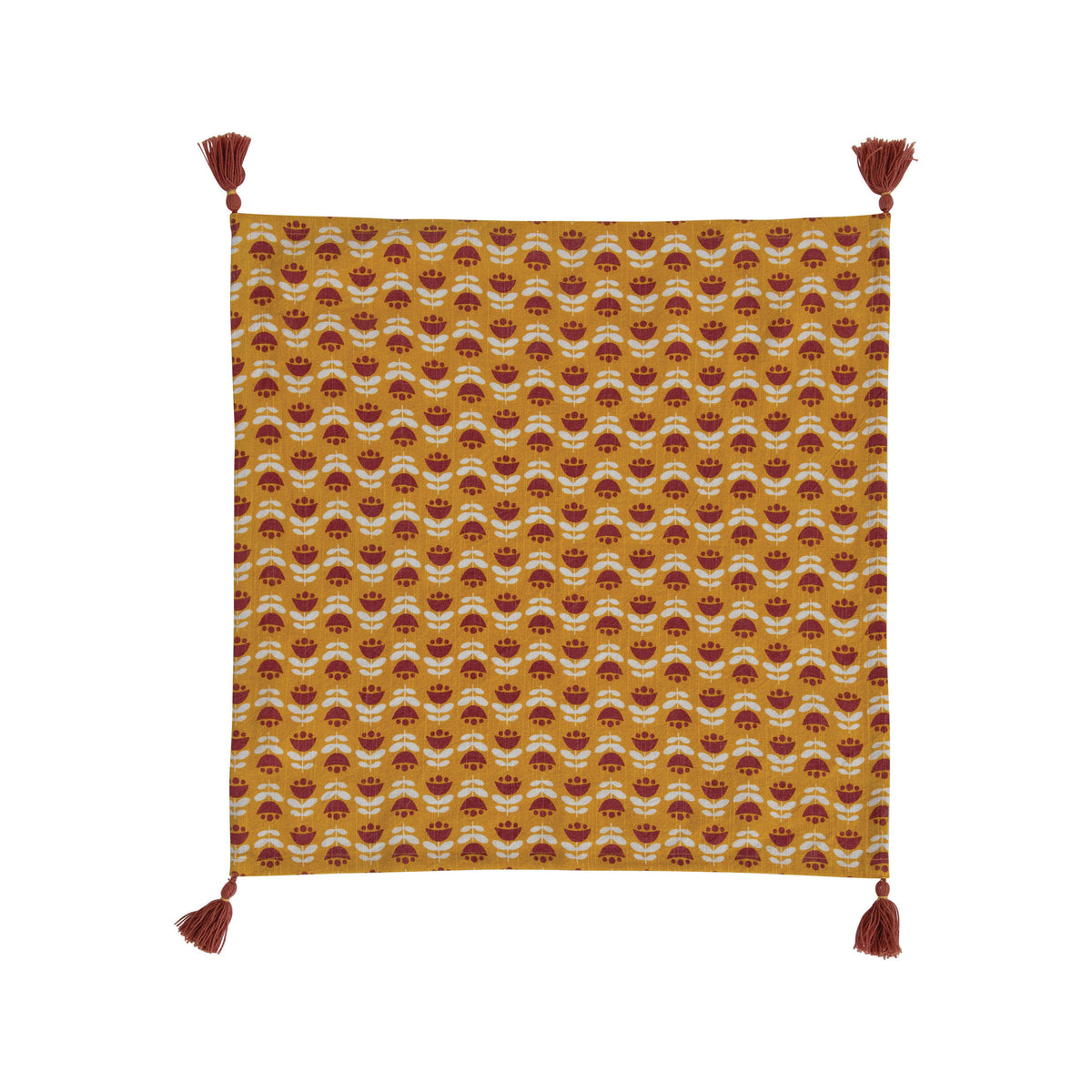 Cotton Napkins with Tassels, Set of 4