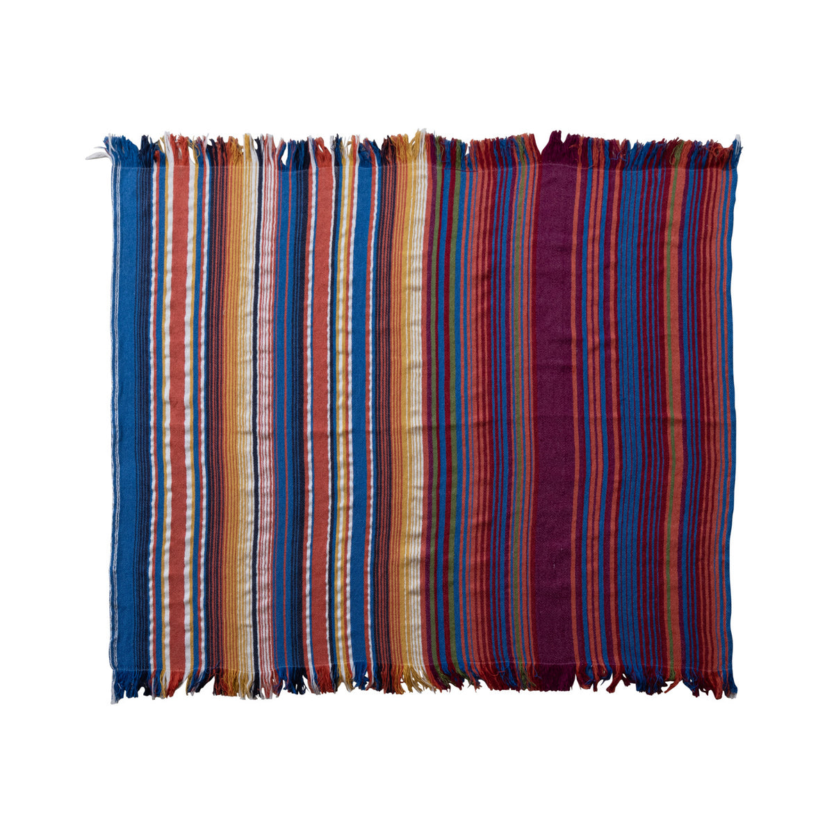 Woven Indoor/Outdoor Striped Throw
