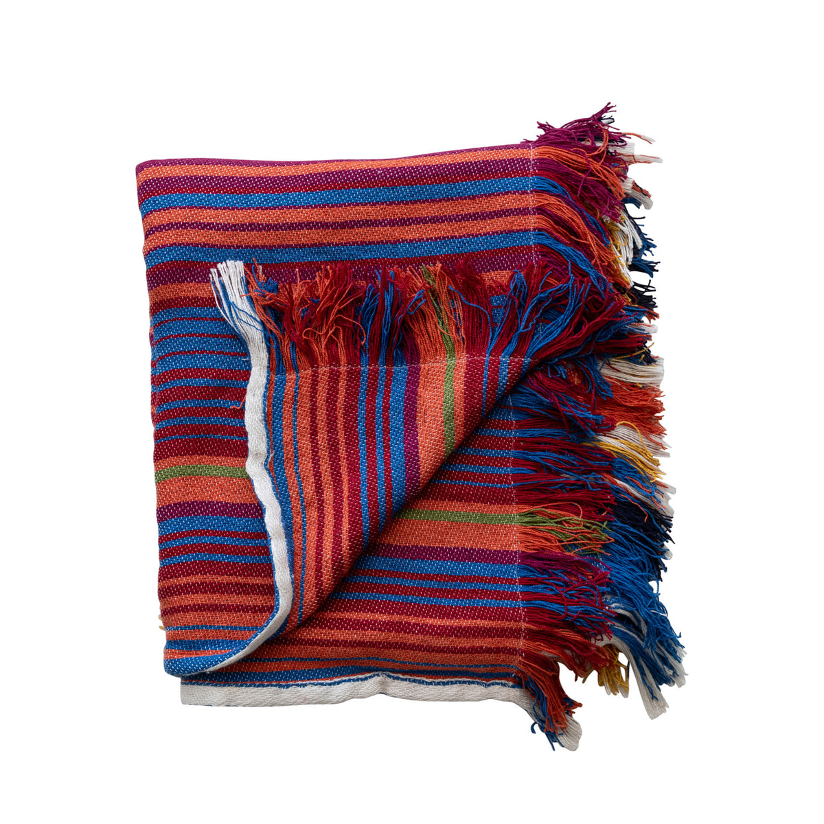 Woven Indoor/Outdoor Striped Throw