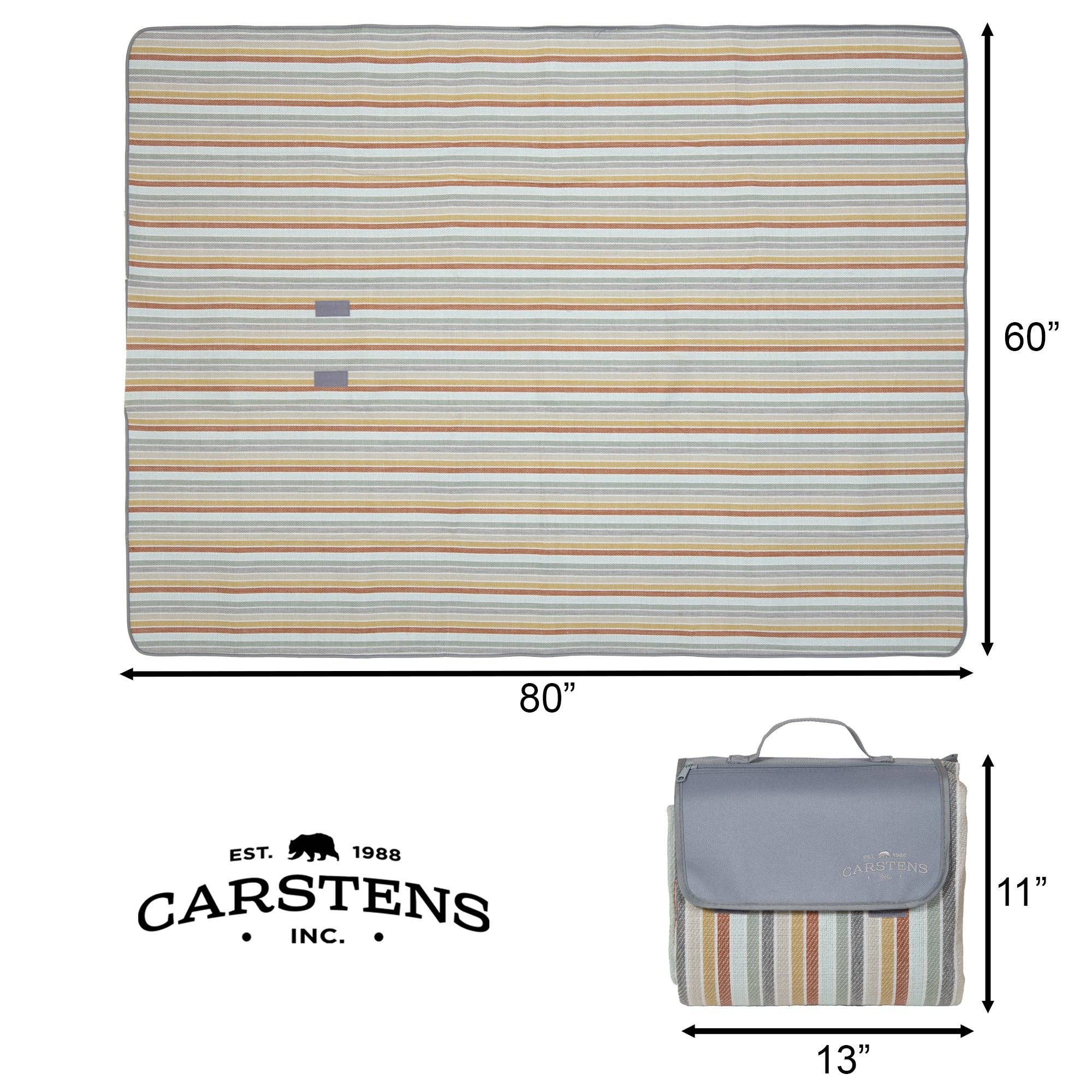River Rock Woven Stripe Picnic Blanket
