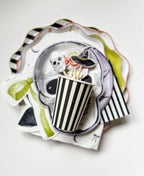 Black & White Striped Cup