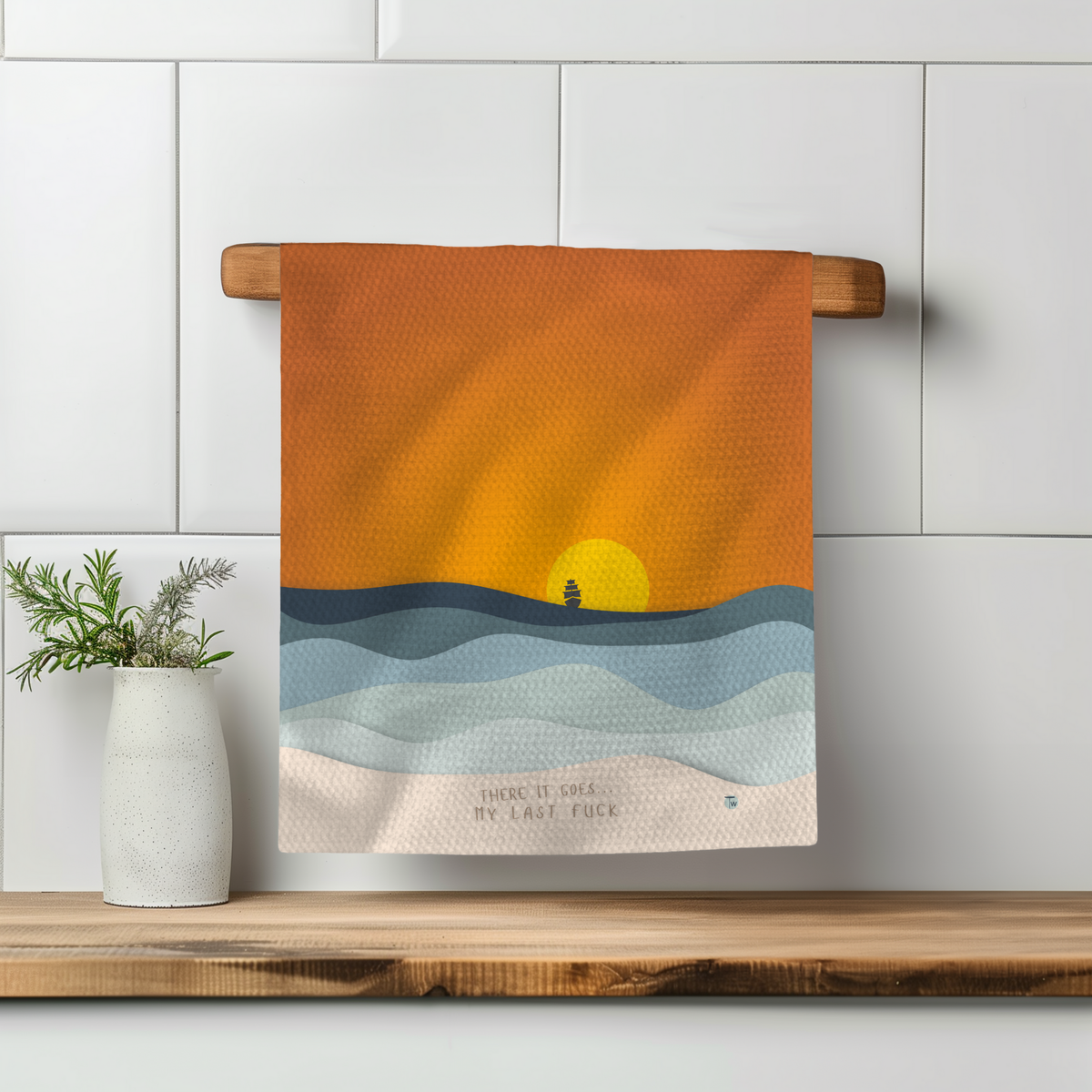 Sunset Cuss Word Kitchen Towels
