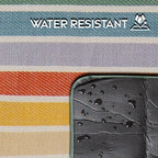 Day at the Beach Woven Stripe Picnic Blanket