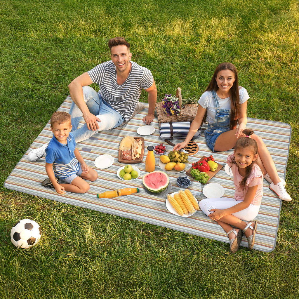 River Rock Woven Stripe Picnic Blanket