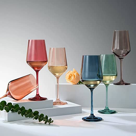 Texas Sunset Wine Glasses ~ Set of 6
