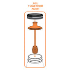 Honey Dipper Lid for Regular Mouth Mason Jar
