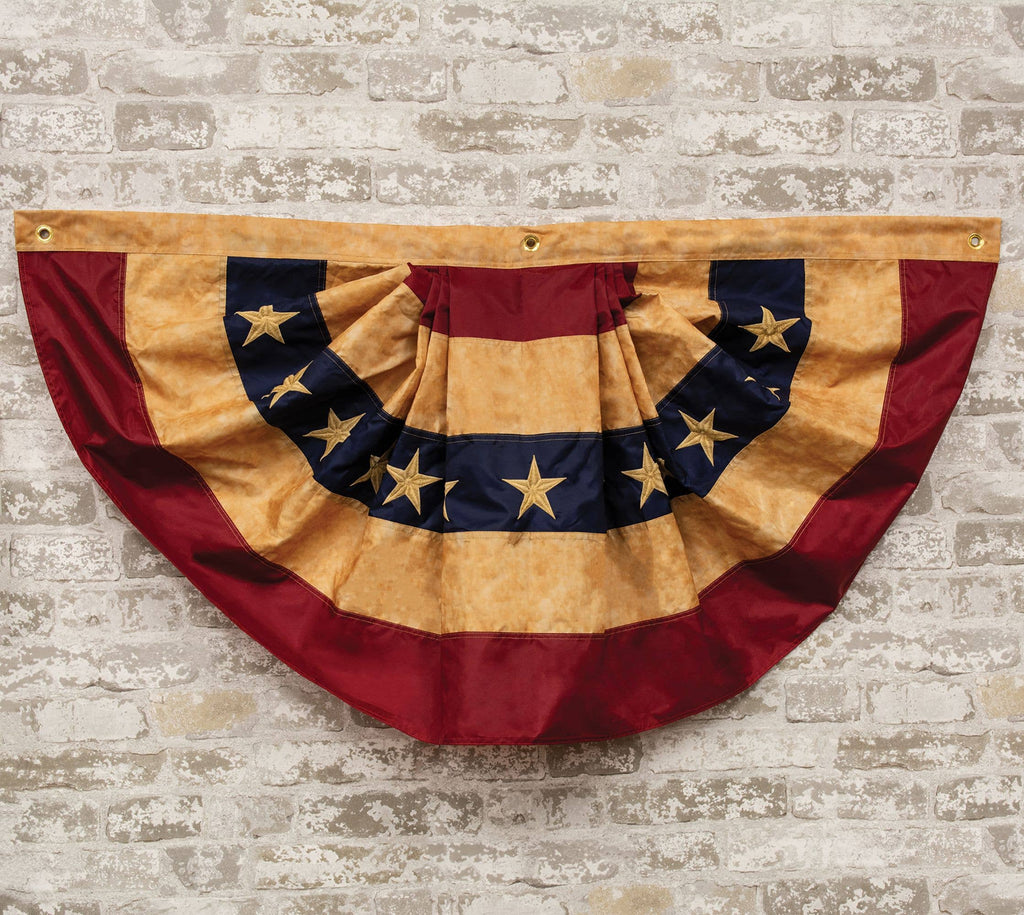Tea-Stained Nylon Americana Bunting