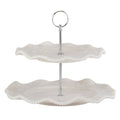 Perlette Cream Melamine 2 Tier Server