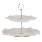 Perlette Cream Melamine 2 Tier Server