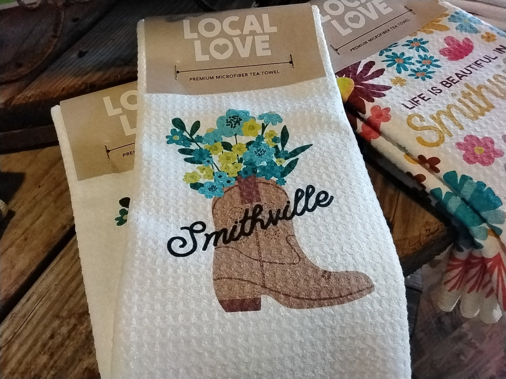 Smithville Tea Towel - Cowboy Boot