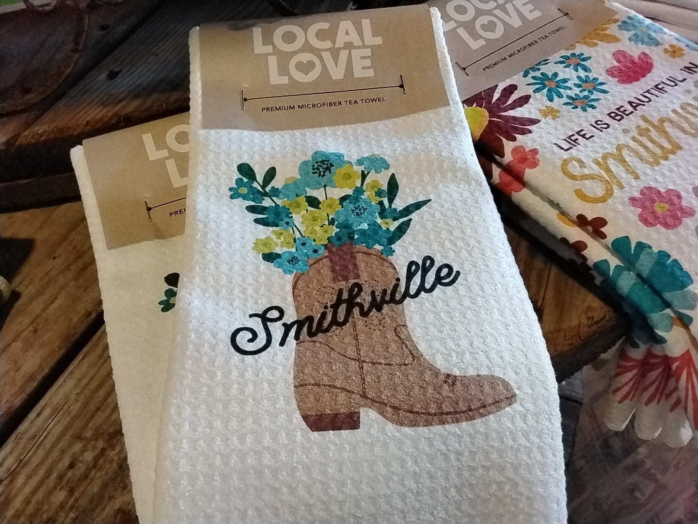 Smithville Tea Towel - Cowboy Boot